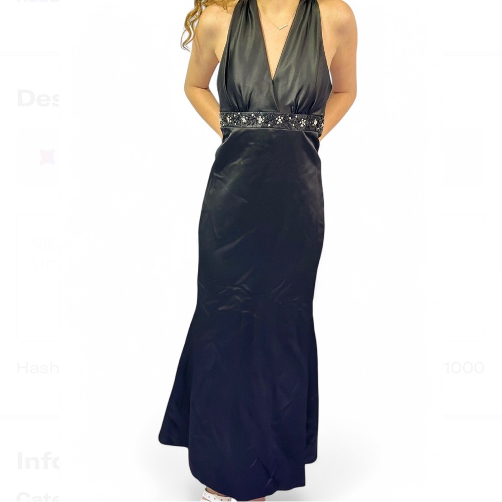 Elegant Black Halter Dress